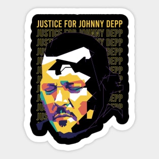 justice for johnny depp on wpap style 2 Sticker